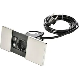 Kopp Schuko-Steckdose VersaPAD Aluminium 1 St.