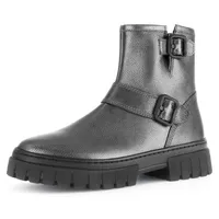 Gabor Schlupfboots »York«, Plateau, Stiefelette, Chunky Boots, Weite G, in Metallic-Optik, Gr. 39, anthrazit metallic, , 32011223-39