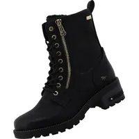 Mustang Schnürstiefel Schwarz - Schwarz
