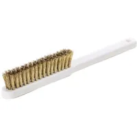 Lessmann Feinbürste L.225mm 0,15mm Messingdraht gewellt 4-reihig Lessmann