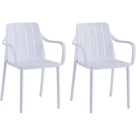 vortivo Gartenstuhl 2er Set 200 x 200 x 200 cm weiß