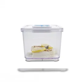 Solis Vakuumierbehälter-Set, 2 Stück, 1000/2800 ml, Quadratisch, Datums- und Unterdruckanzeiger, Vakuumieren/Marinieren