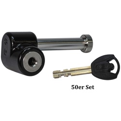 50x ABUS Gerüstsicherung schwarz 78mm Edelstahlbolzen f. Stand- oder Fahrgerüste