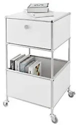 floordirekt Concept Epure Stahl Beistelltisch 400 x 400 x 690 mm Weiß
