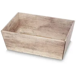 Nette 5 Präsentkörbe "Wood" aus Pappe Präsentkorb 19x14x10cm