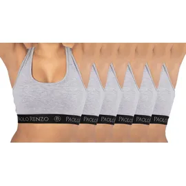 Paolo Renzo Paolo Renzo® Damen Baumwoll-Bustier SPORT LINE 6 Paar - Größe S - Grau