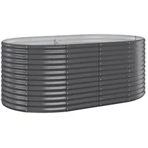 vidaXL Hochbeet Pulverbeschichteter Stahl 175 x 100 x 68 cm Anthrazit