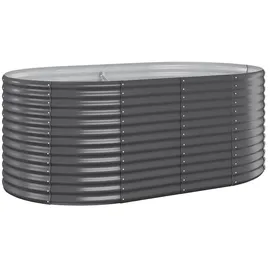 vidaXL Hochbeet Pulverbeschichteter Stahl 175 x 100 x 68 cm Anthrazit