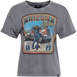 Queen Kerosin Arizona Queen Damen T-Shirt, grau, Größe 2XL