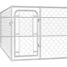vidaXL Outdoor-Hundezwinger Verzinkter Stahl 6 x 6 x 1 m