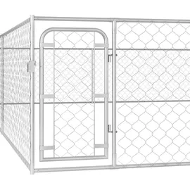 vidaXL Outdoor-Hundezwinger Verzinkter Stahl 6 x 6 x 1 m