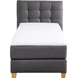 Home Affaire Boxspringbett HOME AFFAIRE "Moulay", grau (anthrazit), B:104cm L:211cm, Komplettbetten, Boxspringbett, inkl. Topper, in 3 Härtegraden, TFK auch in Härtegrad 4