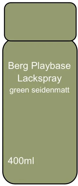Berg Playbase Lackspray green seidenmatt 400ml Lackdose