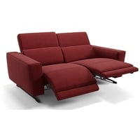 Sofanella 2-Sitzer Sofanella Stoffgarnitur ALESSO 2-Sitzer Couch Relaxsofa in Rot rot