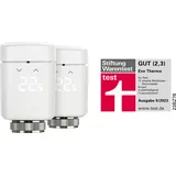 Eve Thermo 2020 (4. Generation/Apple Home) Heizkörperthermostat, Heizungssteuerung, 2er-Pack (10EBP1701-2X)