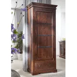 Massivmoebel24 Schrank 80 x 193 x 40 cm Nougat