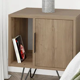 Livetastic Nachtschrank Glynn 50 x 60 x 42 cm Eiche dunkel