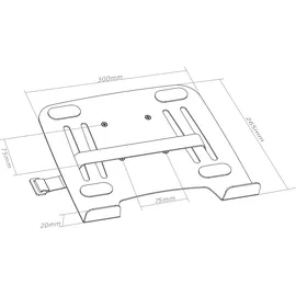 InLine Notebook-Halterung mit VESA 75 Adapter schwarz