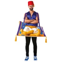 Rubie ́s Kostüm Disney's Aladdin Fliegender Teppich Kostüm, Witziges Aladin-Kostüm mit Fake-Beinen blau