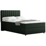 panda möbel Boxspringbett 120x200 EVEREST, mit Topper, mit Bettkästen, Einzelbett, Dunkelgrün, Panda Möbel - dunkelgrün