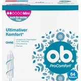 o.b. ProComfort Mini, Tampons für leichte bis mittlere Tage mit Dynamic Fit Technologie & SilkTouch Oberfläche, für ultimativen Komfort* & zuverlässigen Schutz (1 x 64 Stück)