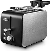 De'Longhi 0230120014 Ctx2203 Toaster Edelstahl, Schwarz