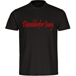 multifanshop T-Shirt Herren Düsseldorf - Düsseldorfer Jung - Männer schwarz XL