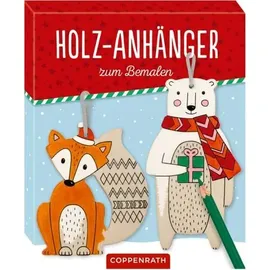 Coppenrath Verlag Holz-Anhänger zum Bemalen Weihnachten