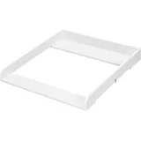 Woltu Wickelaufsatz für Kommode 80x80x10 cm, MDF, mit erhöhten Rändern, passend für 46,5–50 cm Tiefe, Weiß