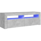 vidaXL TV-Schrank mit LED-Beleuchtung Betongrau 120x35x40 cm