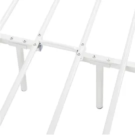 Yaheetech Bettrahmen Metallbett für 140 x 200 cm Matratze, Gästebett für kleine Räume, Weiß