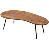 FineBuy Couchtisch FB50927 Braun Sheesham 122 x 36 x 63 cm
