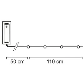 STAR LED Draht-Lichterkette 1 m Grün
