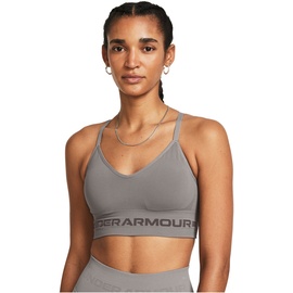 Under Armour Seamless Low Long Bra pewter fresh clay L