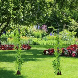 Relaxdays Rosenbogen 270 x 144 x 60 cm Dunkelgrün