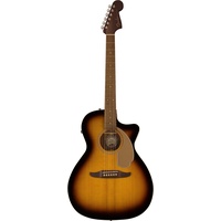 Fender Newporter Player Acoustic Guitar, Walnut Fingerboard, Gold Pickguard, Sunburst