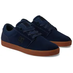 Sneaker DC SHOES "Crisis 2", Gr. 7,5(40), dc navy, gum, Obermaterial: Leder [Kuh] / Futter: Textil / Außensohle: Gummi, Schuhe