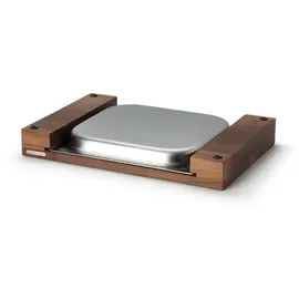 Continenta Schneidebrett Walnuss mit Edelstahl-Schublade 39 x 27 cm Braun