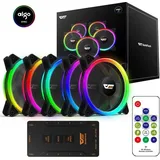 darkflash tech Computer Lüfter, Set ARGB Darkflash DR12 Pro 5in1 120x120 Schwarz
