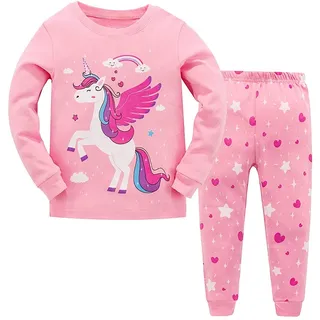 Garsumiss Mädchen Schlafanzug Giraffe Baumwolle Kinder Langarm Pyjama 98 104 110 116 122 128 134 140 146,Pattern3,6 Jahre - 6 Jahre