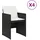 vidaXL Gartenstuhl 55 x 67 x 32 cm schwarz 4 St.