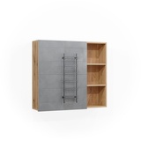 Vicco Spiegelschrank Rudi 90 x 80.9 cm mit Tür und offenen Fächern