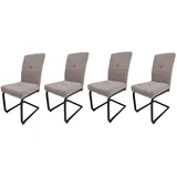 Hti-Living Esszimmerstuhl Kinsey 4er-Set Braun