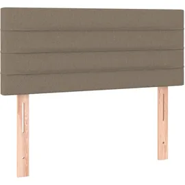 vidaXL Boxspringbett mit Matratze & LED Taupe 100x200 cm Stoff