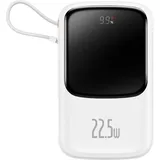 Baseus Powerbank Qpow PRO with cable 10000mAh 22.5W (White) Powerbank (Akku) - Weiß - 10000 mAh