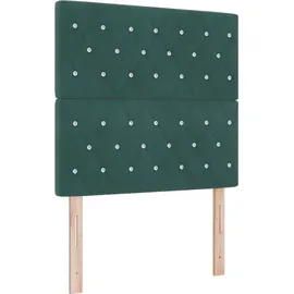vidaXL Boxspringbett 100 x 200 cm Dunkelgrün
