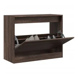 vidaXL Schuhschrank 80 x 34 x 63 cm braun / Eichen-Optik