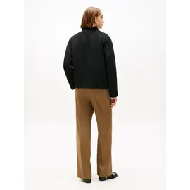 Tommy Hilfiger Bomberjacke TOMMY HILFIGER "DF WOOL SHORT BOMBER", Damen, Gr. 36, schwarz, Web, Obermaterial: 60% Wolle, 40% Polyester, unifarben, regular fit kurz, V-Ausschnitt, Jacken Bomberjacke, mit Wolle