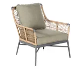 SonnenPartner Gartenlounge-Sessel Sonnenpartner Loungesessel Retro Aluminium mit PE-Bespannung natural