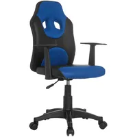 MID.YOU Jugenddrehstuhl Kid Racer ca.54x90-100x48cm Blau,Schwarz
